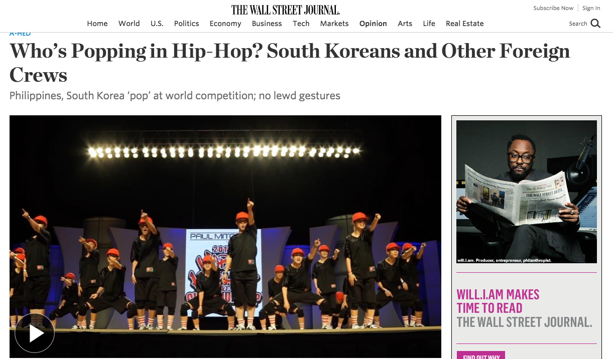 Who’s Popping in Hip-Hop? South Koreans and Other Foreign Crews